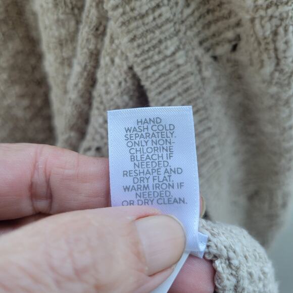 J. Jill Sweater Cardigan Cream Open front chunky Matching Sweater Tank SZ L - Picture 9 of 14